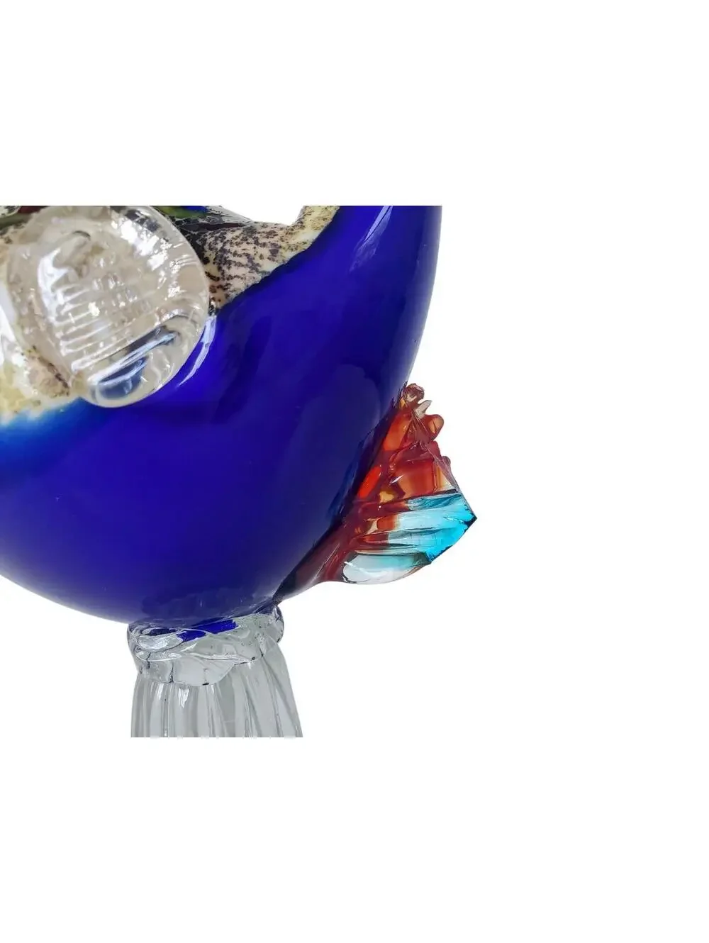 Rare Murano Avem Art Glass Fish Statue Figurine Fused Glass Hand Blown Koi
